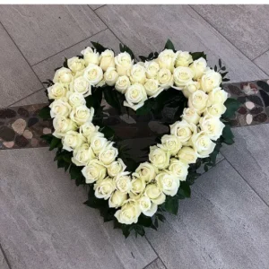 Öppet oasishjärta vit